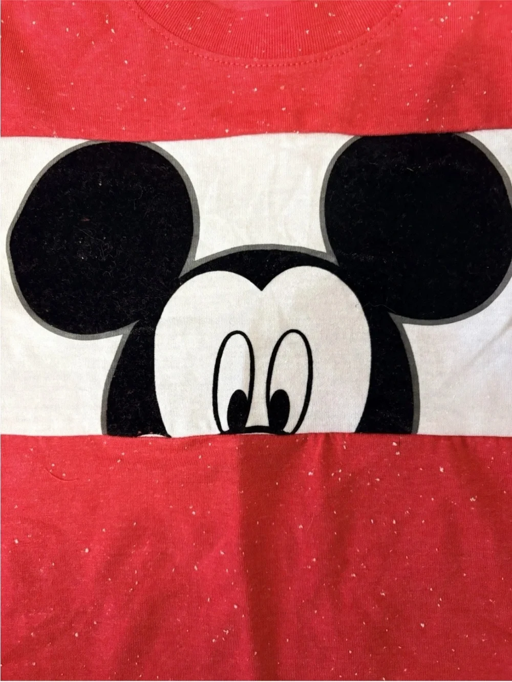 Disney Red, White and Black Mickey Peekaboo Short Sleeve Tee
